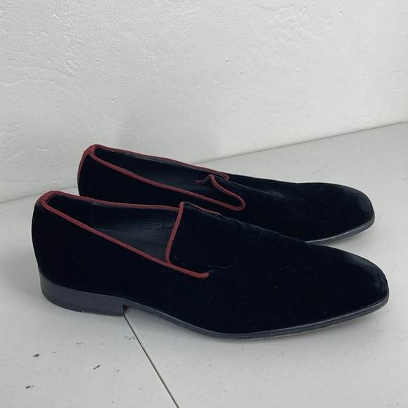 Saks Fifth Avenue COLLECTION Velvet Loafers Sz 10.5 M black - Picture 2 of 12
